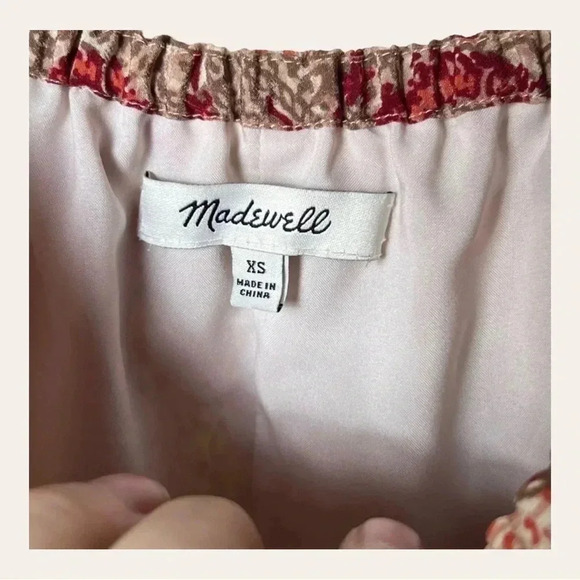 0293. MADEWELL WATERCOLOR‎ PAISLEY FLORAL DRESS SIZE XSMALL - Picture 12 of 12